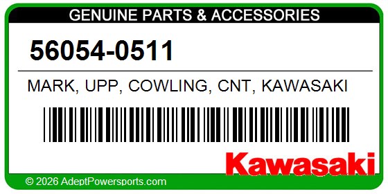 Kawasaki 56054-0511 Mark, Upp, Cowling, Cnt, Kawasaki