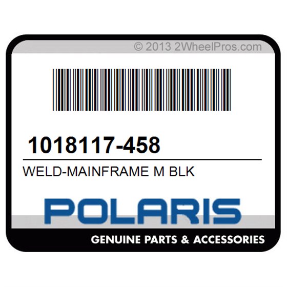 Polaris 1018117-458 Weld-Mainframe M Blk