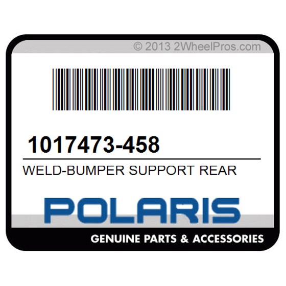 Polaris 1017473-458 Weld-Bumper Support Rear M Blk