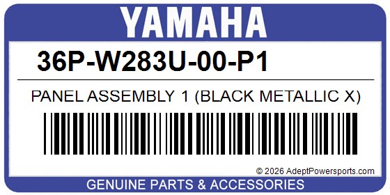 Yamaha 36P-W283U-00-P1 Panel Assembly 1 (Black Metallic X)