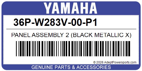 Yamaha 36P-W283V-00-P1 Panel Assembly 2 (Black Metallic X)