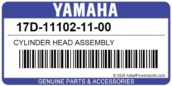 Yamaha 17D-11102-11-00 Cylinder Head Assembly