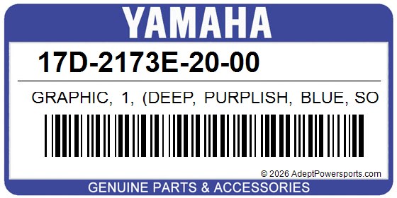 Yamaha 17D-2173E-20-00 Graphic, 1, (Deep, Purplish, Blue, Solid, E)