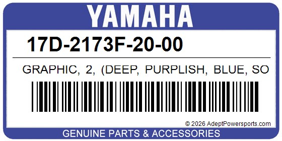 Yamaha 17D-2173F-20-00 Graphic, 2, (Deep, Purplish, Blue, Solid, E)