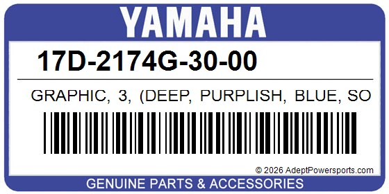 Yamaha 17D-2174G-30-00 Graphic, 3, (Deep, Purplish, Blue, Solid, E)