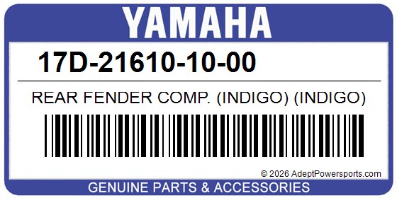 Yamaha 17D-21610-10-00 Rear Fender Comp. (Indigo) (Indigo) (Purplish White Solid 1)