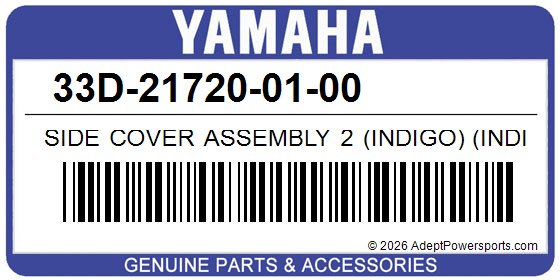 Yamaha 33D-21720-01-00 Side Cover Assembly 2 (Indigo) (Indigo)