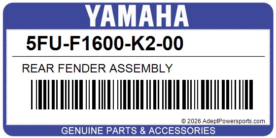 Yamaha 5FU-F1600-K2-00 Rear Fender Assembly