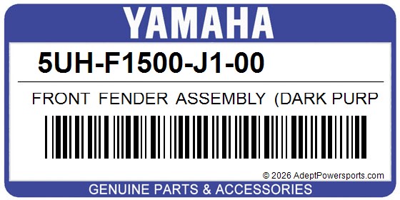 Yamaha 5UH-F1500-J1-00 Front Fender Assembly (Dark Purplish Blue Solid N)
