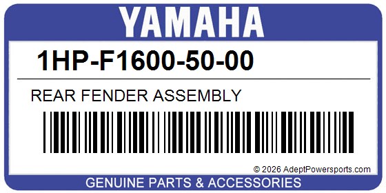 Yamaha 1HP-F1600-50-00 Rear Fender Assembly