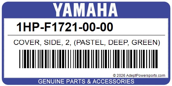 Yamaha 1HP-F1721-00-00 Cover, Side, 2, (Pastel, Deep, Green)