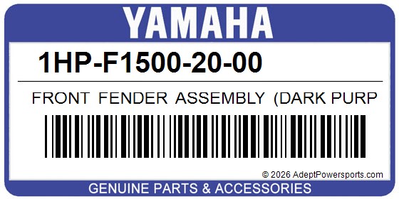 Yamaha 1HP-F1500-20-00 Front Fender Assembly (Dark Purplish Blue Solid N)