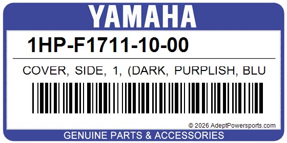 Yamaha 1HP-F1711-10-00 Cover, Side, 1, (Dark, Purplish, Blue, Solid, N)