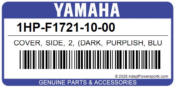 Yamaha 1HP-F1721-10-00 Cover, Side, 2, (Dark, Purplish, Blue, Solid, N)