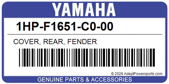 Yamaha 1HP-F1651-C0-00 Cover, Rear, Fender