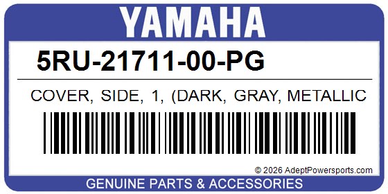 Yamaha 5RU-21711-00-PG Cover, Side, 1, (Dark, Gray, Metallic, B)