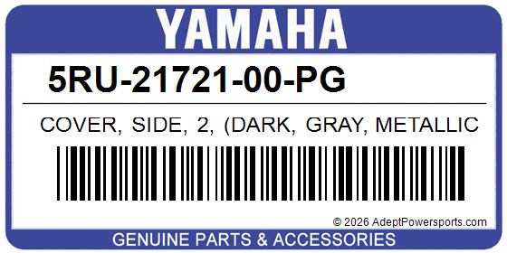 Yamaha 5RU-21721-00-PG Cover, Side, 2, (Dark, Gray, Metallic, B)