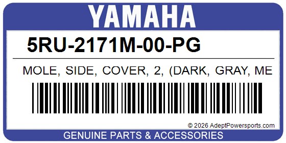 Yamaha 5RU-2171M-00-PG Mole, Side, Cover, 2, (Dark, Gray, Metallic, B)