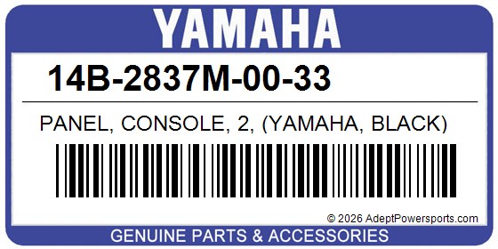 Yamaha 14B-2837M-00-33 Panel, Console, 2, (Yamaha, Black)