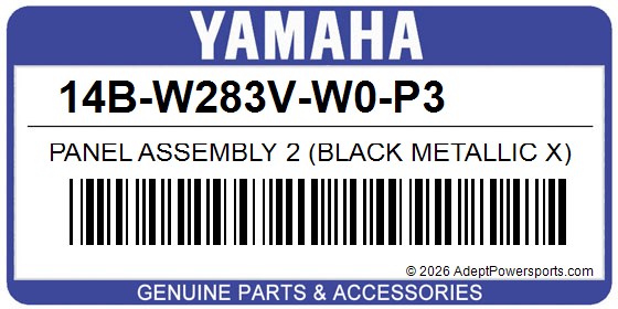 Yamaha 14B-W283V-W0-P3 Panel Assembly 2 (Black Metallic X)