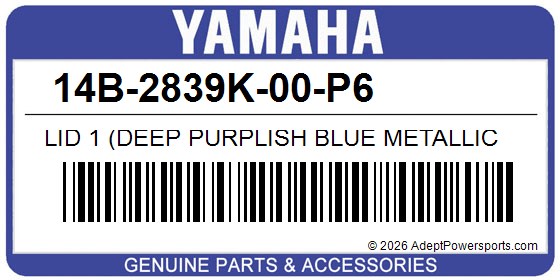 Yamaha 14B-2839K-00-P6 Lid 1 (Deep Purplish Blue Metallic C)