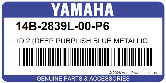 Yamaha 14B-2839L-00-P6 Lid 2 (Deep Purplish Blue Metallic C)