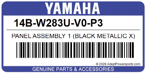 Yamaha 14B-W283U-V0-P3 Panel Assembly 1 (Black Metallic X) (Deep Purplish Blue Metallic C)
