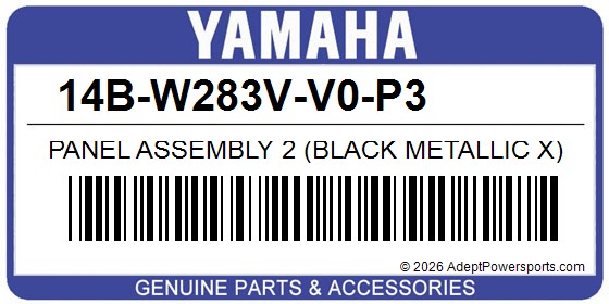 Yamaha 14B-W283V-V0-P3 Panel Assembly 2 (Black Metallic X) (Deep Purplish Blue Metallic C)