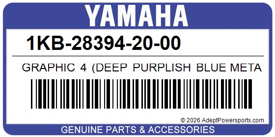 Yamaha 1KB-28394-20-00 Graphic 4 (Deep Purplish Blue Metallic C)