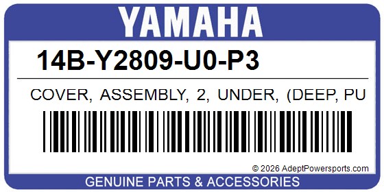Yamaha 14B-Y2809-U0-P3 Cover, Assembly, 2, Under, (Deep, Purplish, Blue, Metallic, C)