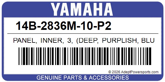 Yamaha 14B-2836M-10-P2 Panel, Inner, 3, (Deep, Purplish, Blue, Metallic, C)