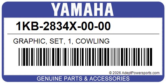 Yamaha 1KB-2834X-00-00 Graphic, Set, 1, Cowling