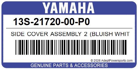 Yamaha 13S-21720-00-P0 Side Cover Assembly 2 (Bluish White Cocktail 1)