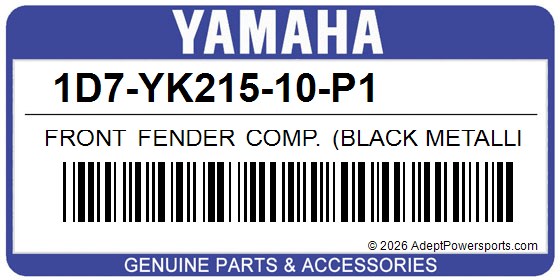 Yamaha 1D7-YK215-10-P1 Front Fender Comp. (Black Metallic M)