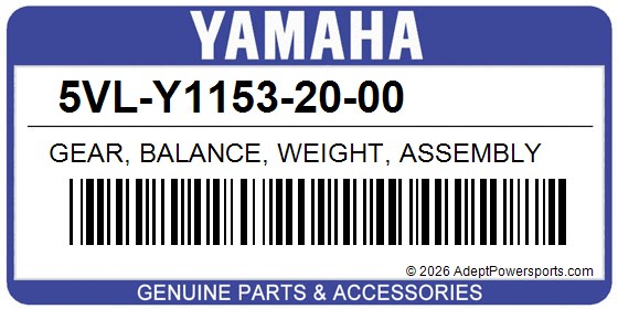 Yamaha 5VL-Y1153-20-00 Gear, Balance, Weight, Assembly