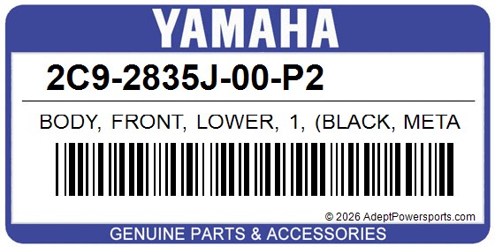 Yamaha 2C9-2835J-00-P2 Body, Front, Lower, 1, (Black, Metallic, M)