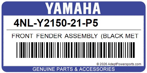 Yamaha 4NL-Y2150-21-P5 Front Fender Assembly (Black Metallic M)