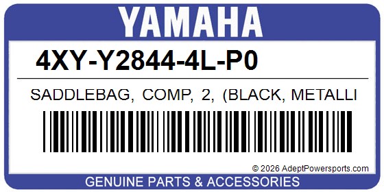 Yamaha 4XY-Y2844-4L-P0 Saddlebag, Comp, 2, (Black, Metallic, M)