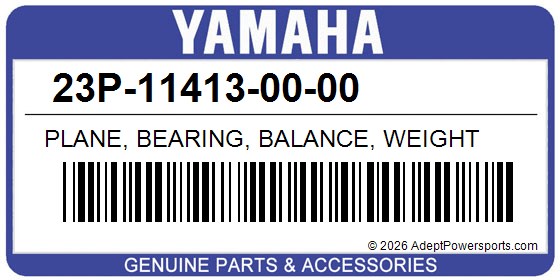 Yamaha 23P-11413-00-00 Plane, Bearing, Balance, Weight