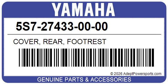 Yamaha 5S7-27433-00-00 Cover, Rear, Footrest
