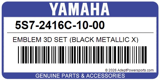 Yamaha 5S7-2416C-10-00 Emblem 3D Set (Black Metallic X)