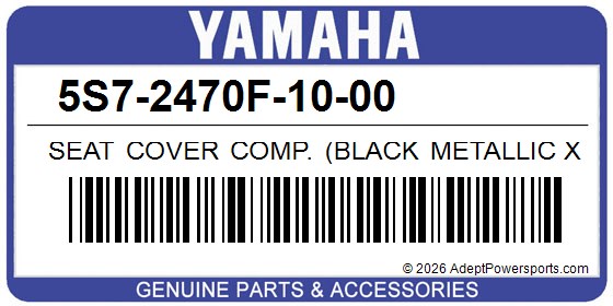 Yamaha 5S7-2470F-10-00 Seat Cover Comp. (Black Metallic X)