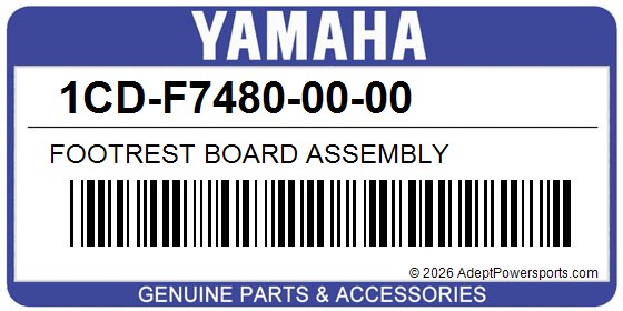 Yamaha 1CD-F7480-00-00 Footrest Board Assembly