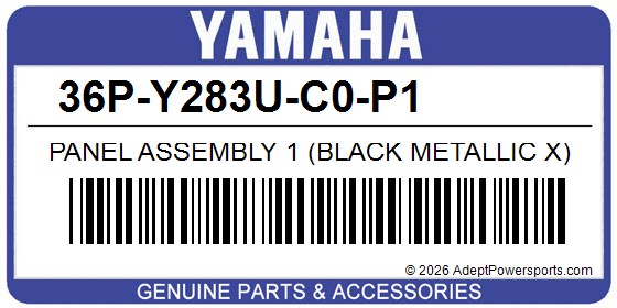 Yamaha 36P-Y283U-C0-P1 Panel Assembly 1 (Black Metallic X)