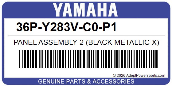 Yamaha 36P-Y283V-C0-P1 Panel Assembly 2 (Black Metallic X)