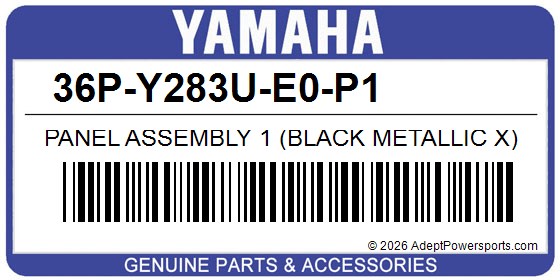 Yamaha 36P-Y283U-E0-P1 Panel Assembly 1 (Black Metallic X)