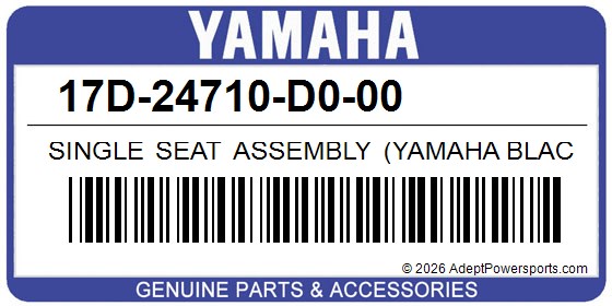 Yamaha 17D-24710-D0-00 Single Seat Assembly (Yamaha Black)