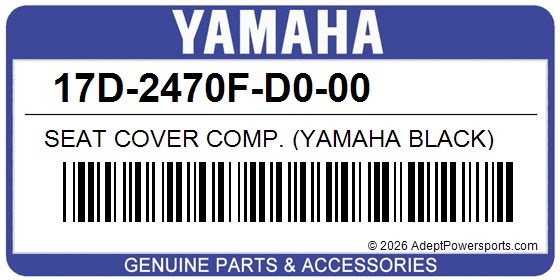 Yamaha 17D-2470F-D0-00 Seat Cover Comp. (Yamaha Black)