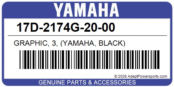 Yamaha 17D-2174G-20-00 Graphic, 3, (Yamaha, Black)