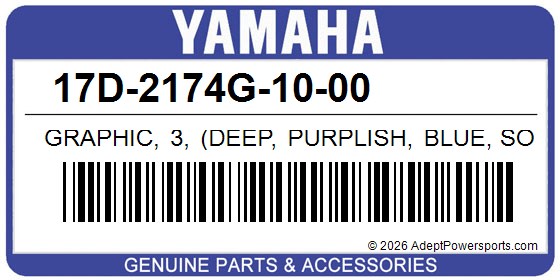 Yamaha 17D-2174G-10-00 Graphic, 3, (Deep, Purplish, Blue, Solid, E)